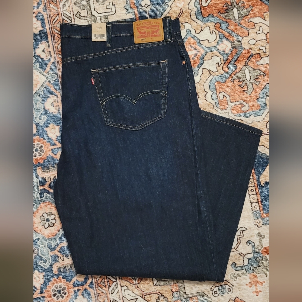Levi’s 559 Relaxed Straight Jeans W52 L34 Big & Tall NWT Stretch